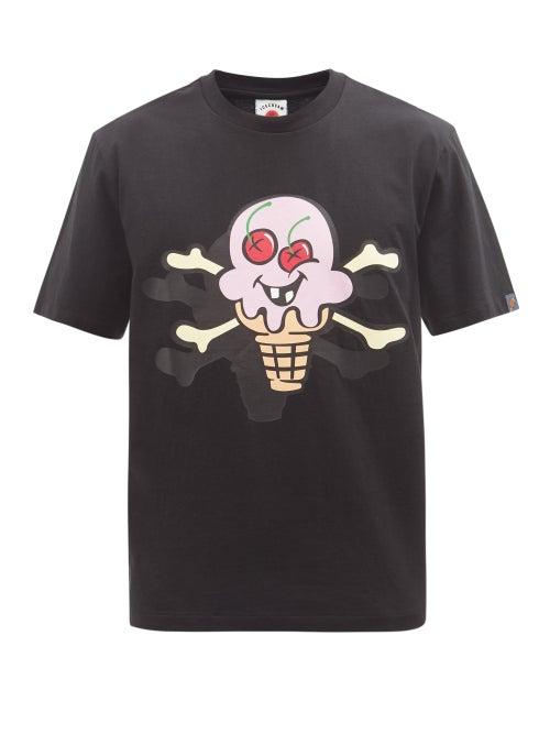 Icecream - Cones & Bones Cotton-jersey T-shirt - Mens - Black