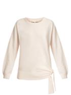 Vanessa Bruno Crew-neck Side-tie Wool Cashmere Knit Sweater