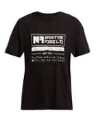 Matchesfashion.com Martine Rose - Logo Printed Waved Cotton Jersey T Shirt - Womens - Black