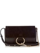 Matchesfashion.com Chlo - Faye Small Suede And Leather Shoulder Bag - Womens - Black