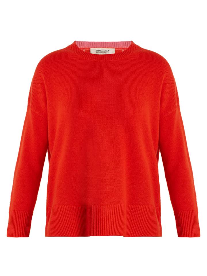 Diane Von Furstenberg Crew-neck Cashmere-knit Sweater