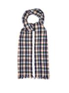 Matchesfashion.com Isabel Marant - Isidore Checked Wool Blend Scarf - Mens - Blue
