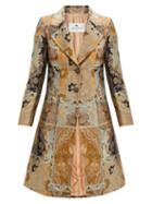 Matchesfashion.com Etro - Morgan Single-breasted Metallic-jacquard Coat - Womens - Silver