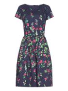 Oscar De La Renta Floral-print Cotton-blend Dress