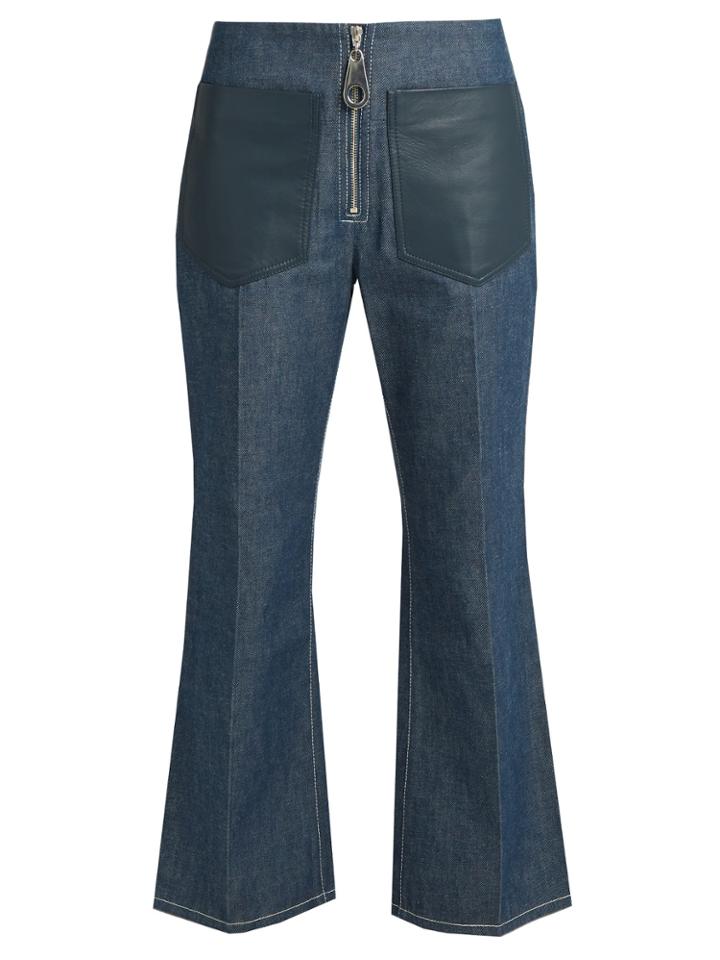 Edun High-rise Flared Cropped Jeans