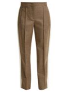 Fendi Side-stripe Wool-blend Twill Trousers