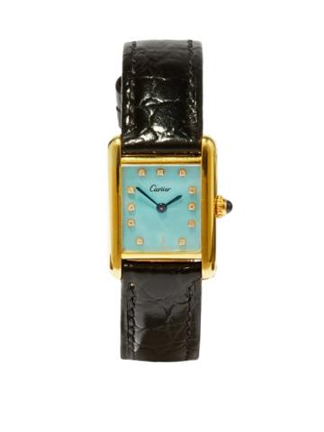 Ladies Fine Jewellery Jacquie Aiche - Vintage Cartier Tank Diamond & Gold-vermeil Watch - Womens - Blue Multi