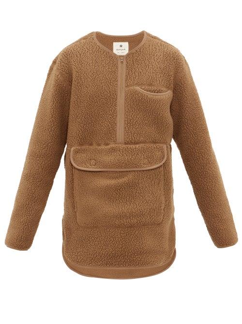 Matchesfashion.com Snow Peak - Half Zip Technical Fleece Sweatshirt - Mens - Beige