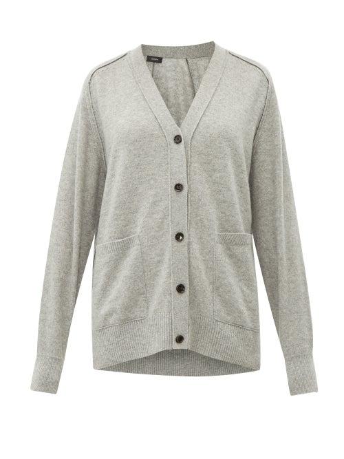Matchesfashion.com Joseph - Patch Pocket Cashmere Cardigan - Womens - Grey