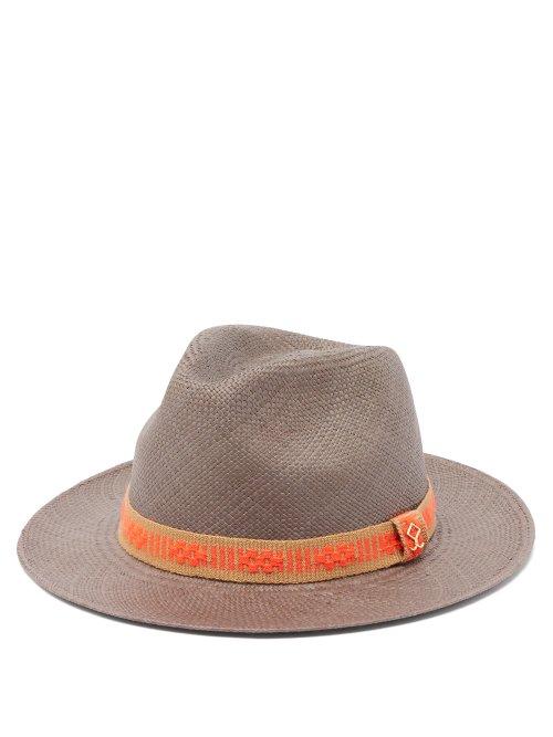 Matchesfashion.com Yosuzi - Elias Woven Straw Hat - Mens - Orange