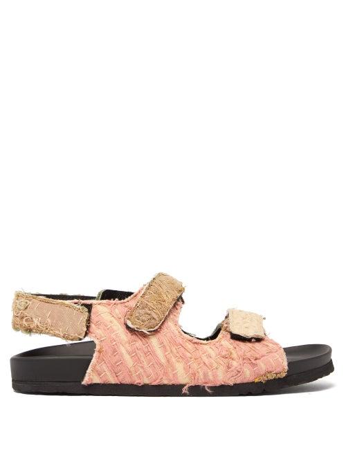Matchesfashion.com By Walid - Felix 19th Century Lam Sandals - Womens - Khaki Multi