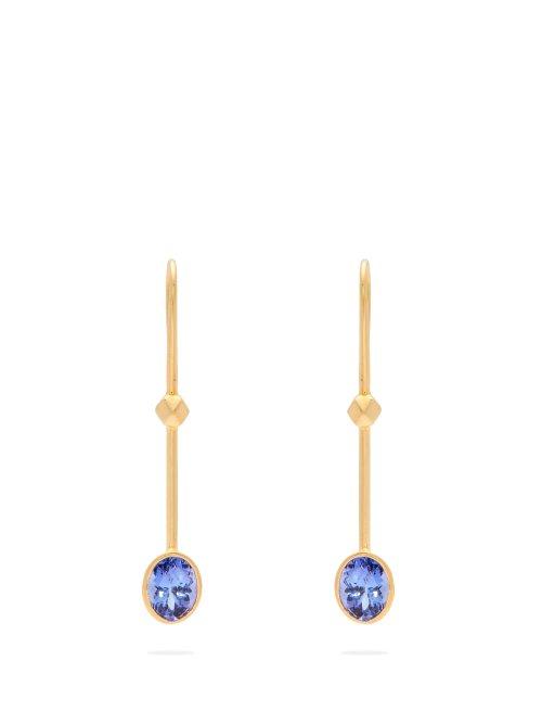 Matchesfashion.com Jade Jagger - 18kt Gold & Tanzanite Earrings - Womens - Blue