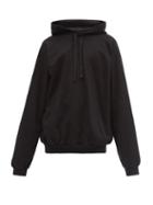 Matchesfashion.com Haider Ackermann - Logo-embroidered Cotton-jersey Hooded Sweatshirt - Mens - Black