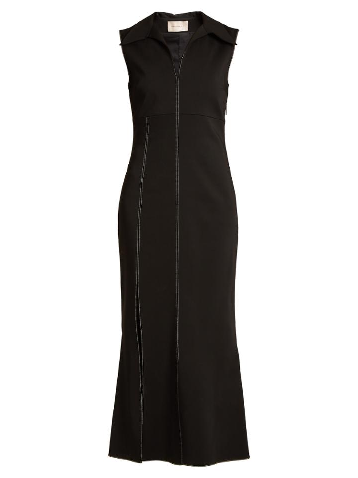 Christopher Kane Point-collar Contrast-stitch Cady Dress