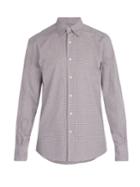 Ermenegildo Zegna Micro-gingham Checked Cotton Shirt