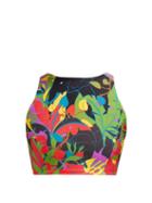 Matchesfashion.com La Doublej - Swim Elefante Print Bikini Top - Womens - Black Multi
