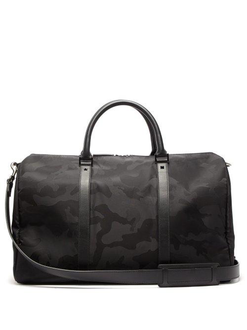 Matchesfashion.com Valentino - Camouflage Technical Jacquard Holdall - Mens - Black