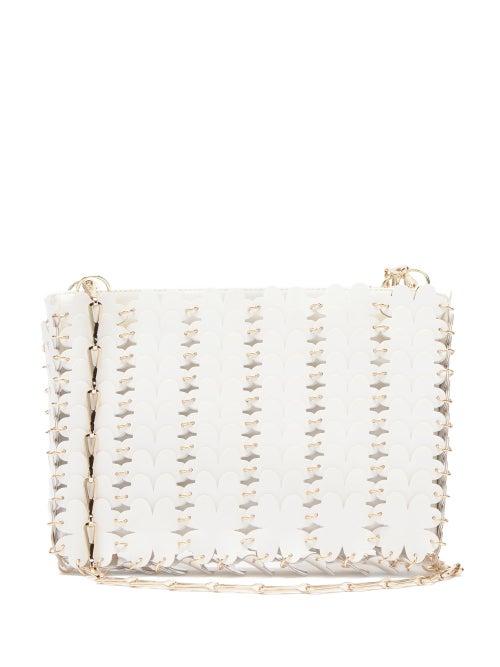 Matchesfashion.com Paco Rabanne - Clover Chainmail Leather Shoulder Bag - Womens - White