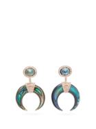 Matchesfashion.com Jacquie Aiche - Diamond & Labradorite Rose Gold Drop Earrings - Womens - Blue