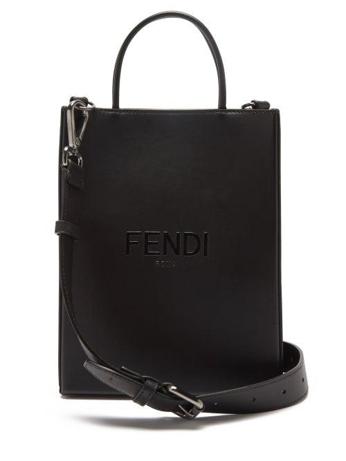 Fendi - Logo-embossed Leather Tote Bag - Mens - Black