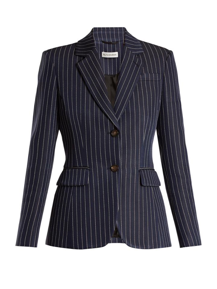 Altuzarra Fenice Single-breasted Pinstriped Blazer