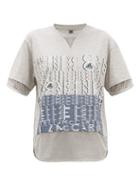 Matchesfashion.com Adidas By Stella Mccartney - Logo Print Cotton Blend T Shirt - Womens - Grey