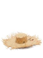 Matchesfashion.com Maison Michel - Ursula Wide-brim Raffia Hat - Womens - Beige