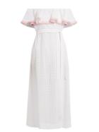 Matchesfashion.com Lisa Marie Fernandez - Mira Ruffle Trimmed Broderie Anglaise Cotton Dress - Womens - White Multi