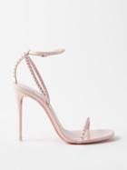 Christian Louboutin - So Me 100 Spiked Leather Sandals - Womens - Pink