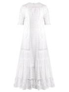 Loewe Lace-insert Broderie-anglaise Cotton Dress