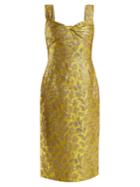 Prada Sweetheart-neck Floral-brocade Dress