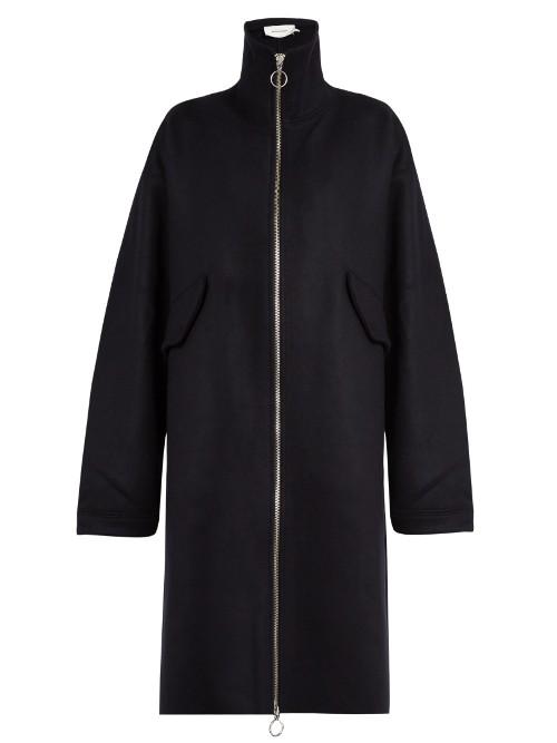 Marques'almeida High-neck Wool-blend Coat