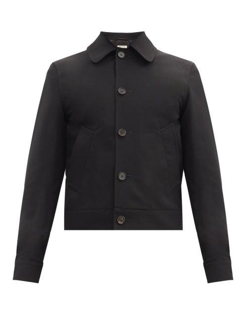 Matchesfashion.com Marni - Cropped Wool-twill Jacket - Mens - Black