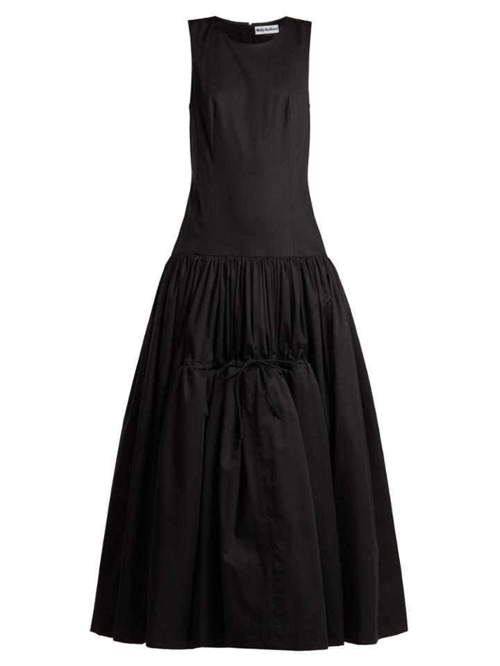Molly Goddard Lena Drop-waist Cotton-poplin Gown