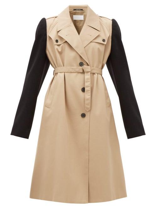 Matchesfashion.com Maison Margiela - Wool Sleeve Twill Trench Coat - Womens - Beige