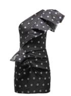 Matchesfashion.com Alexandre Vauthier - Crystal Polka Dot Asymmetric Silk Organza Dress - Womens - Black Multi