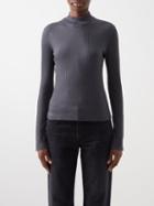 Brunello Cucinelli - Cotton-jersey Long-sleeved T-shirt - Womens - Dark Grey