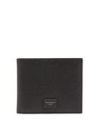 Matchesfashion.com Dolce & Gabbana - Logo-print Grained-leather Bi-fold Wallet - Mens - Black