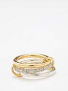 Spinelli Kilcollin - Taurus Diamond, 18kt Gold & Sterling Silver Ring - Mens - Silver Gold