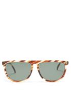 Matchesfashion.com Givenchy - Flat Top Acetate Sunglasses - Womens - Brown Print