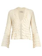 Alex Gore Browne Ruffle V-neck Silk Jacket