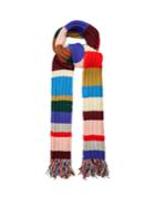 Burberry Chunky Multicoloured Striped Wool Scarf