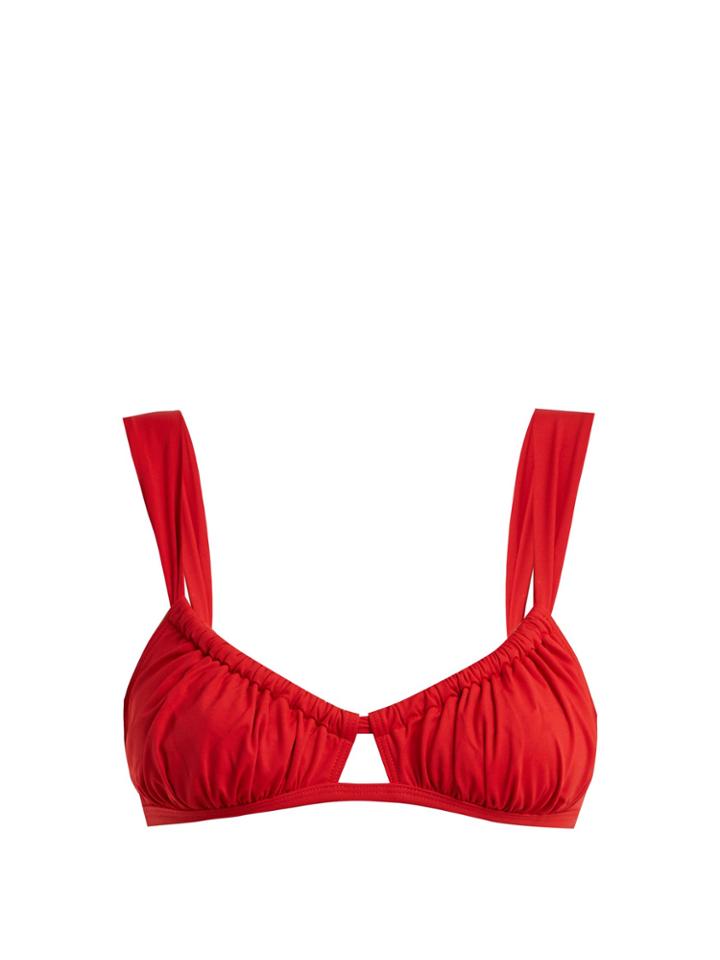 Three Graces London Bridget Ruched Bikini Top