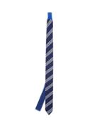 Matchesfashion.com Missoni - Striped Wool Blend Tie - Mens - Blue White