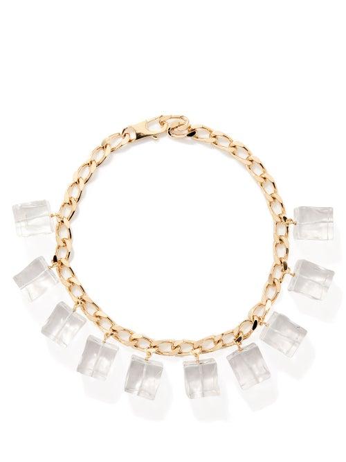 Jacquemus - Gourmette Glaons Ice-cube Chain Necklace - Womens - Clear