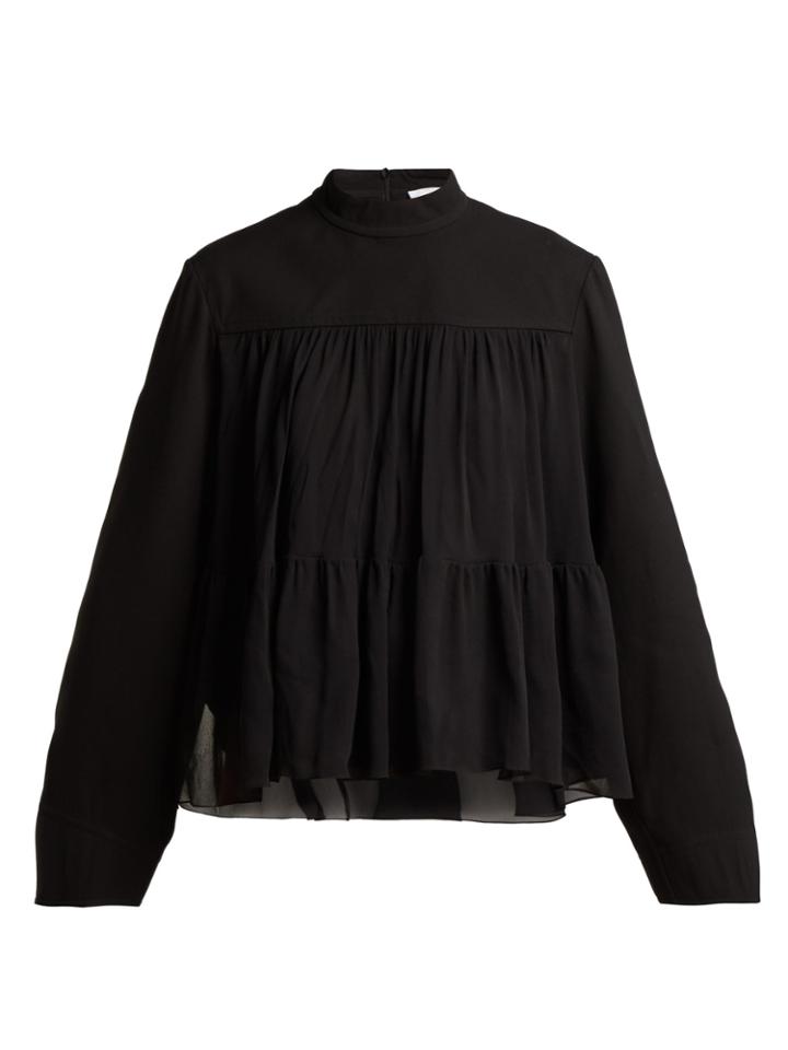 Chloé Tiered Mousseline Blouse