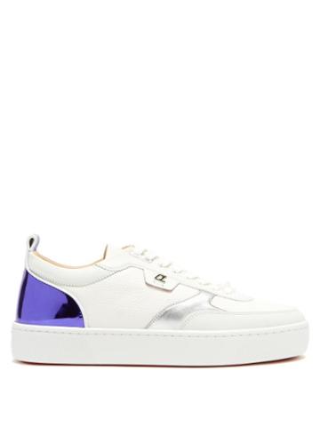 Christian Louboutin - Happy Rui Leather Trainers - Mens - White