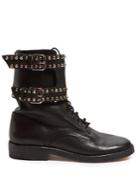 Isabel Marant Toile Teylon Stud-embellished Leather Ankle Boots