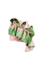 Matchesfashion.com Germanier - Glitter Paint Ruffle Brocade Mini Skirt - Womens - Green Multi