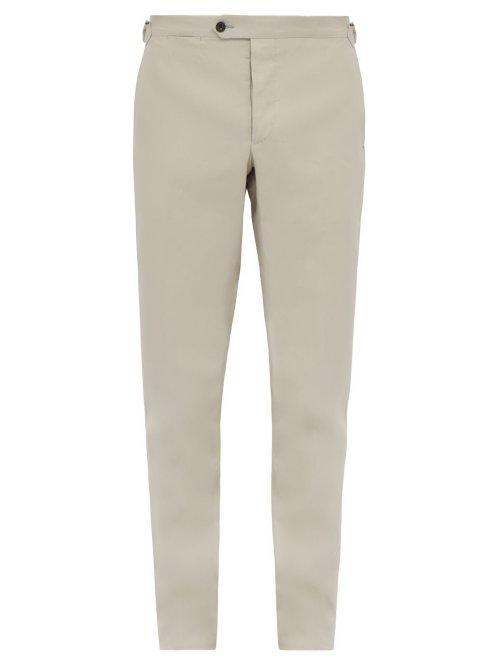 Matchesfashion.com Thom Sweeney - Tailored Linen Slim Leg Trousers - Mens - Beige